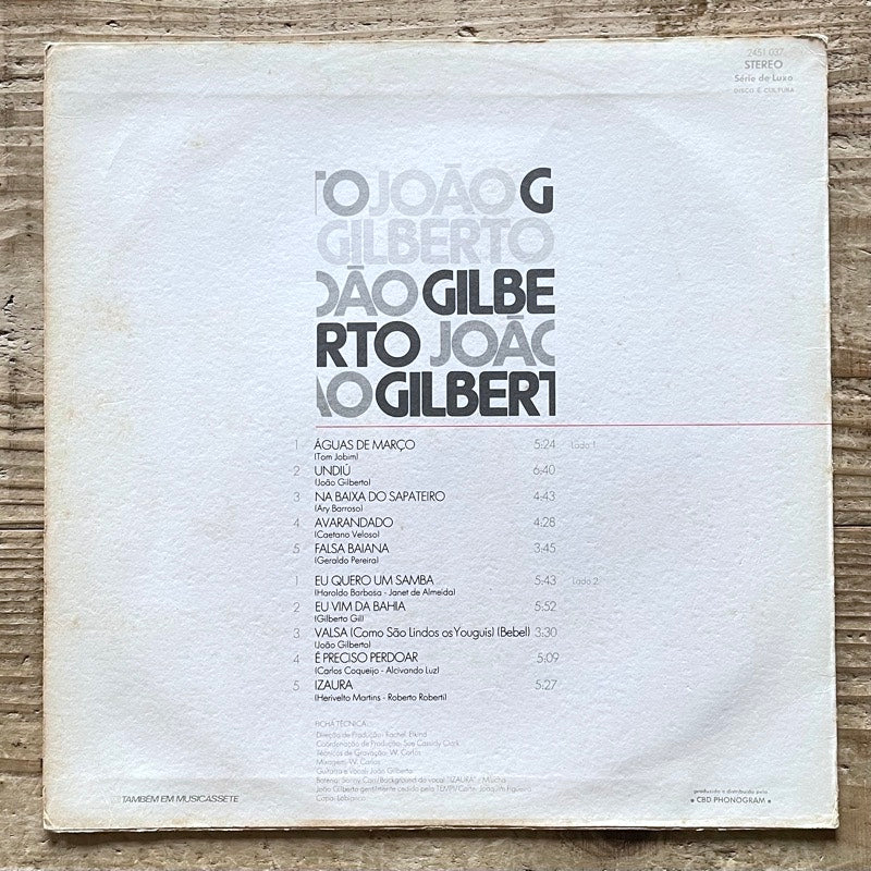JOAO GILBERTO / S.T. (1973) - Brazilian Polydor Original