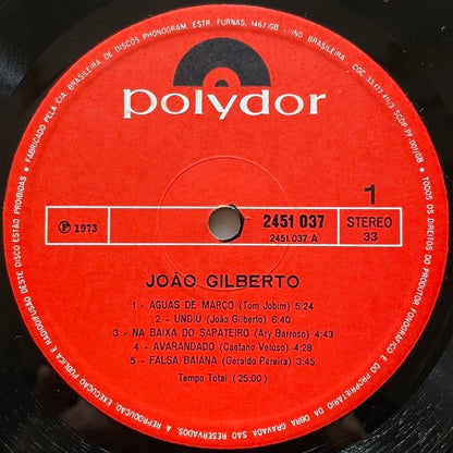 JOAO GILBERTO / S.T. (1973) - Brazilian Polydor Original