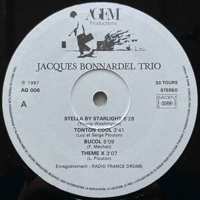 JACQUES BONNARDEL TRIO - French Agem Original
