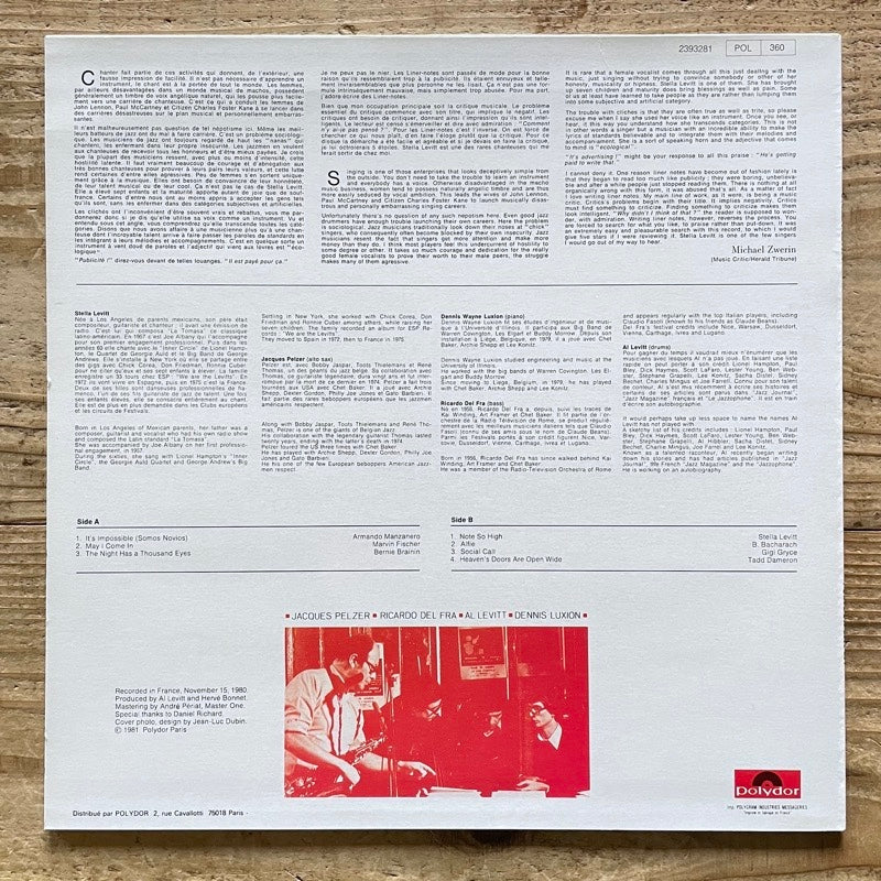 STELLA LEVITT - French Polydor Original