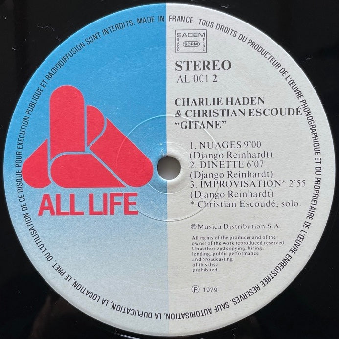 CHARLIE HADEN & CHRISTIAN ESCOUDE / GITANE - French All Life Original