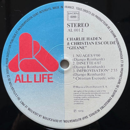 CHARLIE HADEN & CHRISTIAN ESCOUDE / GITANE - French All Life Original