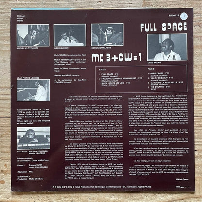 MICHEL KLOTCHKOFF TRIO + CHRIS WOODS / FULL SPACE - French Promophone Original