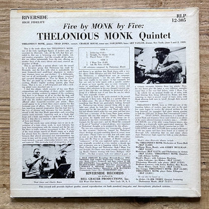 THELONIOUS MONK QUINTET / FIVE BY MONK BY FIVE - US Riverside Original