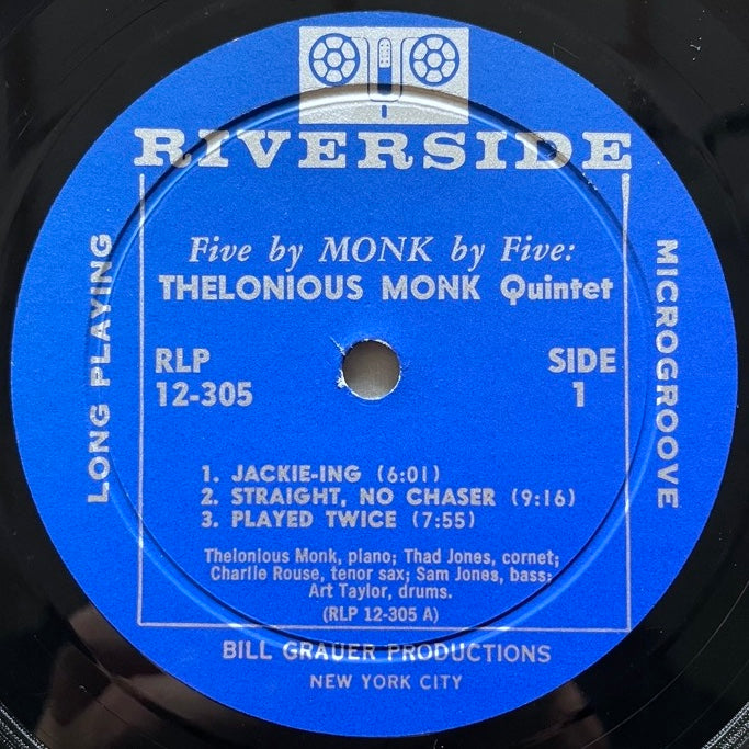THELONIOUS MONK QUINTET / FIVE BY MONK BY FIVE - US Riverside Original