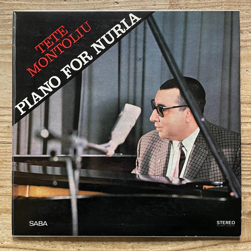 TETE MONTOLIU TRIO / PIANO FOR NURIA - German Saba Original