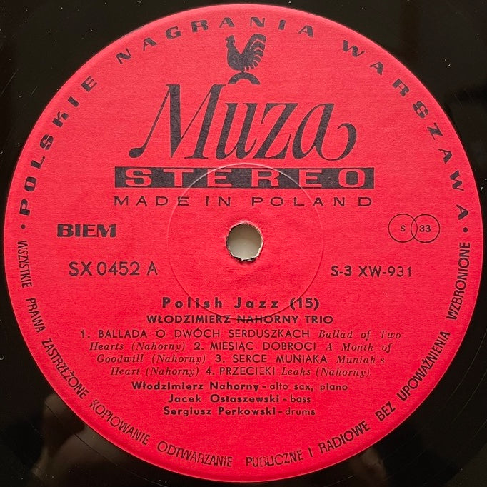 WLODZIMIERZ NAHORNY TRIO / HEART - Polish Muza Original