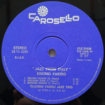 CLAUDIO FASOLI JAZZ TRIO / ESKIMO FAKIRO - Italian Carosello Original