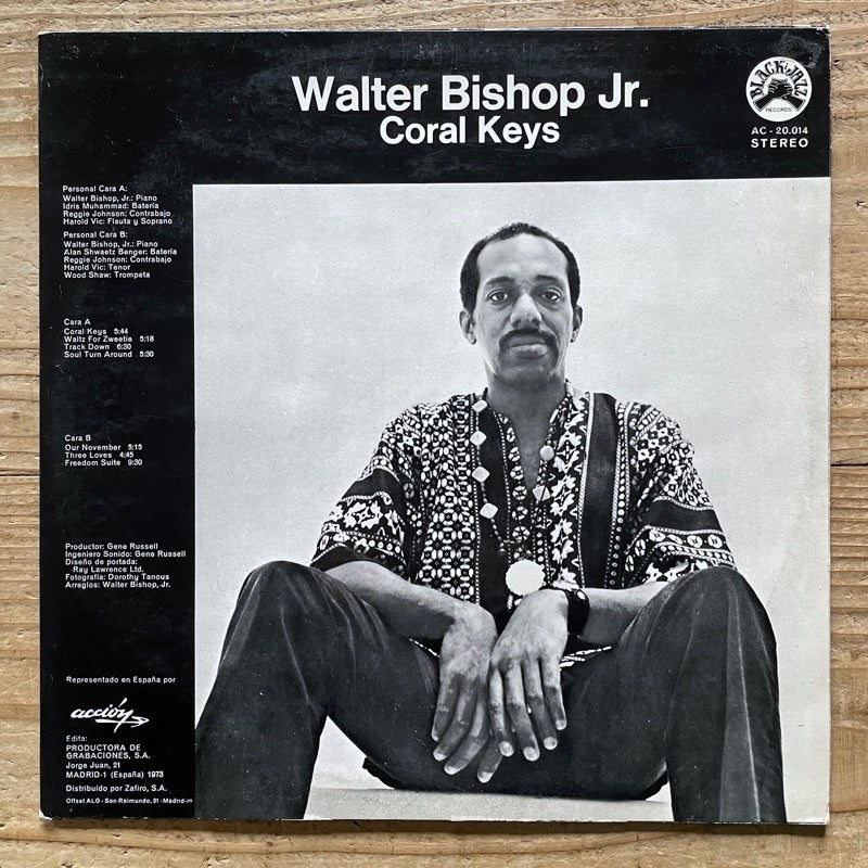 WALTER BISHOP JR. / CORAL KEYS - U.S. Black Jazz Original in spanish sleeve
