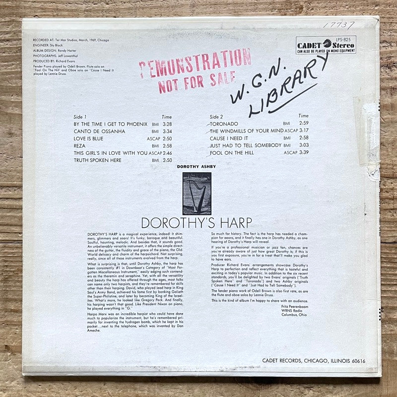 DOROTHY ASHBY / DOROTHY'S HARP - US Cadet Promo Original