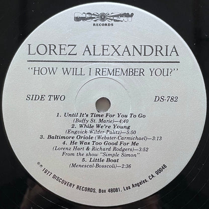 LOREZ ALEXANDRIA / HOW WILL I REMEMBER YOU? - US Discovery Original
