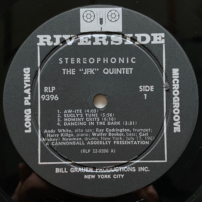 THE JFK QUINTET / NEW JAZZ FRONTIERS FROM WASHINGTON - US Riverside Original