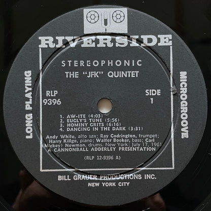 THE JFK QUINTET / NEW JAZZ FRONTIERS FROM WASHINGTON - US Riverside Original