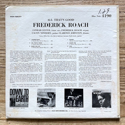 FREDDIE ROACH / ALL THAT'S GOOD - US Blue Note Original