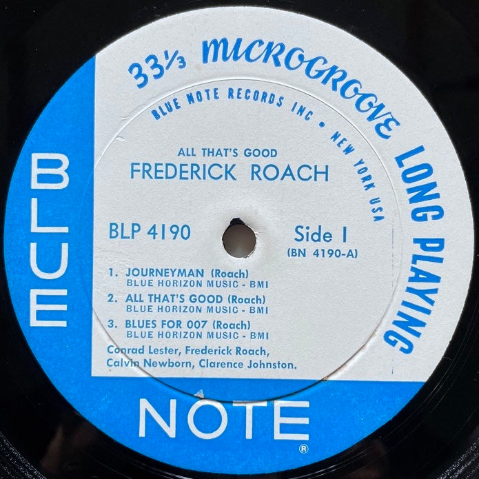 FREDDIE ROACH / ALL THAT'S GOOD - US Blue Note Original