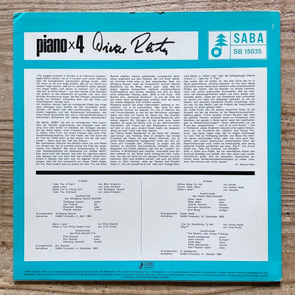 V.A. / PIANO X 4 - German Saba Mono Original