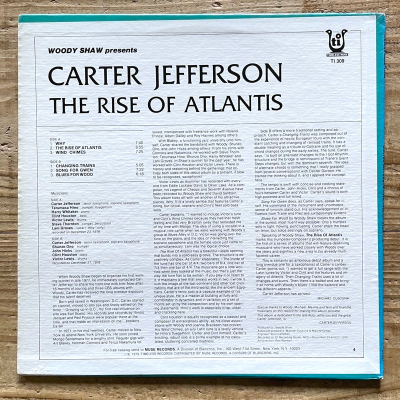 CARTER JEFFERSON / THE RISE OF ATLANTIS - US Timeless Muse Original