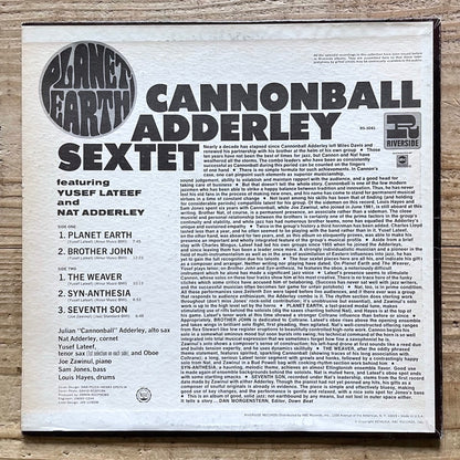CANNONBALL ADDERLEY SEXTET / PLANET EARTH - US Riverside