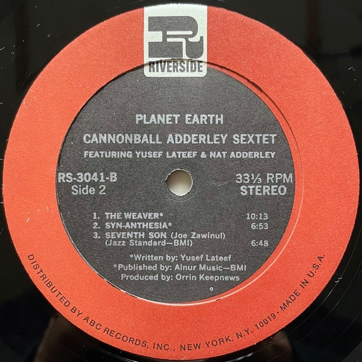 CANNONBALL ADDERLEY SEXTET / PLANET EARTH - US Riverside