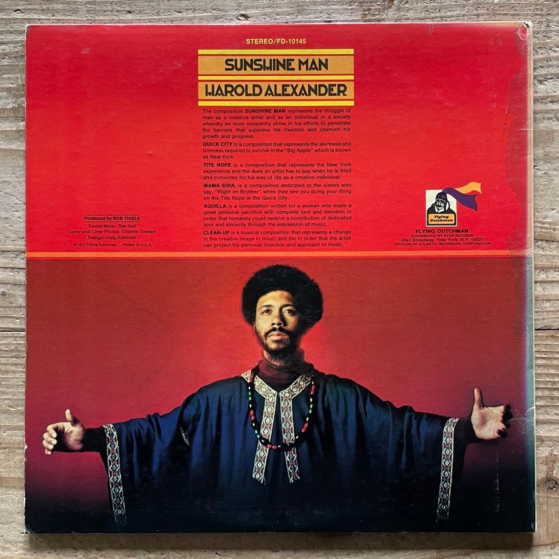 HAROLD ALEXANDER / SUNSHINE MAN - US Flying Dutchman Original