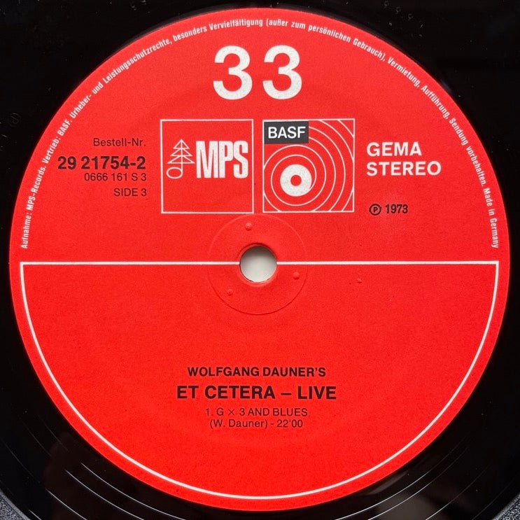 ET CETERA / LIVE (2LP) - German MPS Original