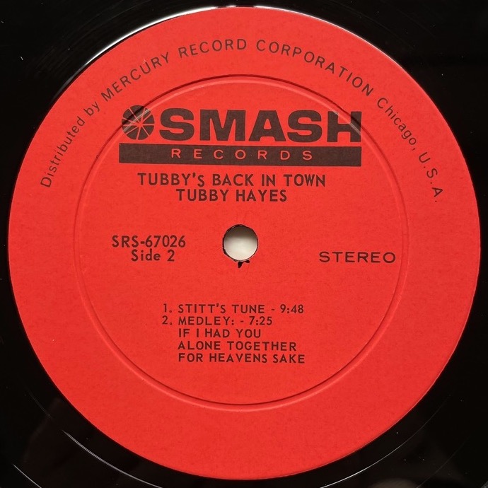 TUBBY HAYES / TUBBY'S BACK IN TOWN - US Smash