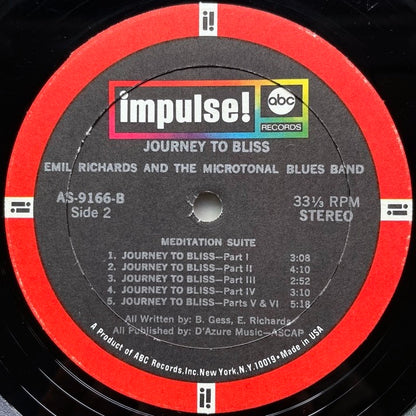 EMIL RICHARDS & THE MICROTONAL BLUES BAND / JOURNEY TO BLISS - US Impulse original