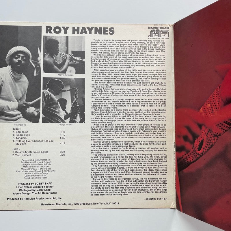 ROY HAYNES / HIP ENSEMBLE - US Mainstream Original