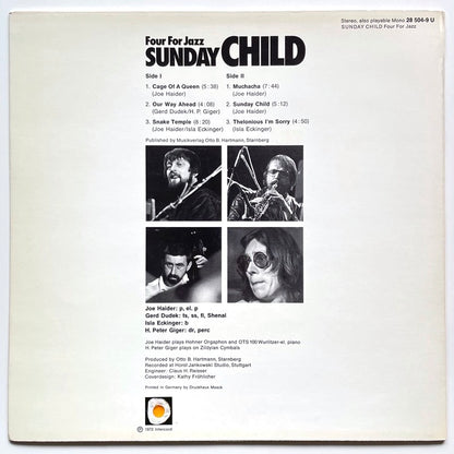 FOUR FOR JAZZ / SUNDAY CHILD - German Intercord Original