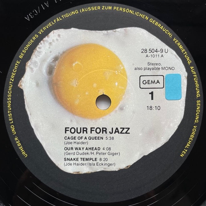 FOUR FOR JAZZ / SUNDAY CHILD - German Intercord Original