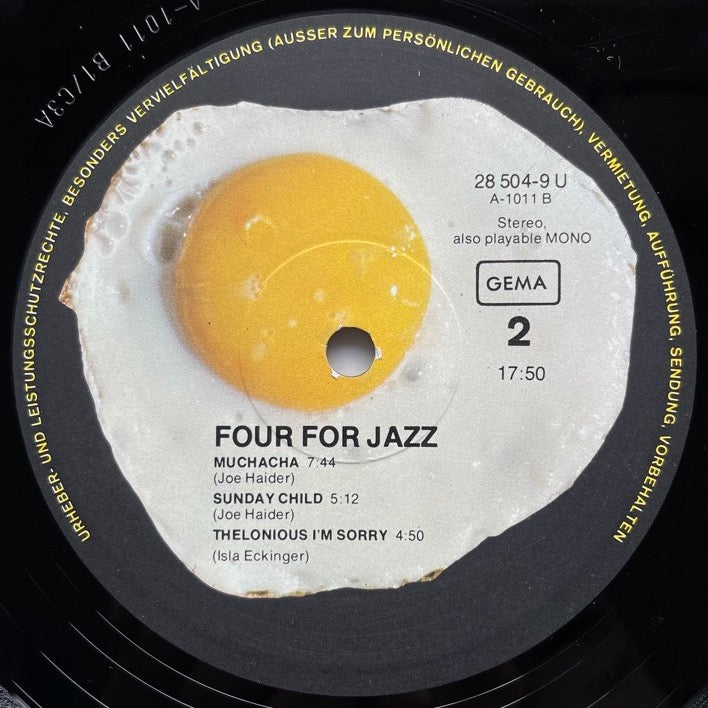 FOUR FOR JAZZ / SUNDAY CHILD - German Intercord Original