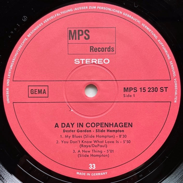 DEXTER GORDON & SLIDE HAMPTON / A DAY IN COPENHAGEN - German MPS Original