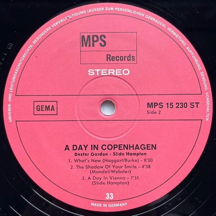 DEXTER GORDON & SLIDE HAMPTON / A DAY IN COPENHAGEN - German MPS Original