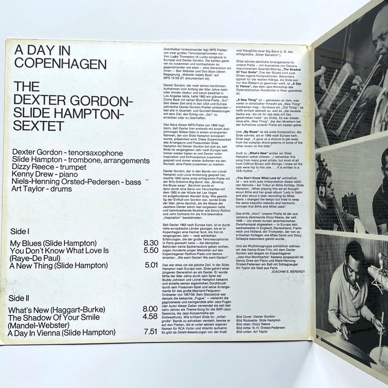 DEXTER GORDON & SLIDE HAMPTON / A DAY IN COPENHAGEN - German MPS Original