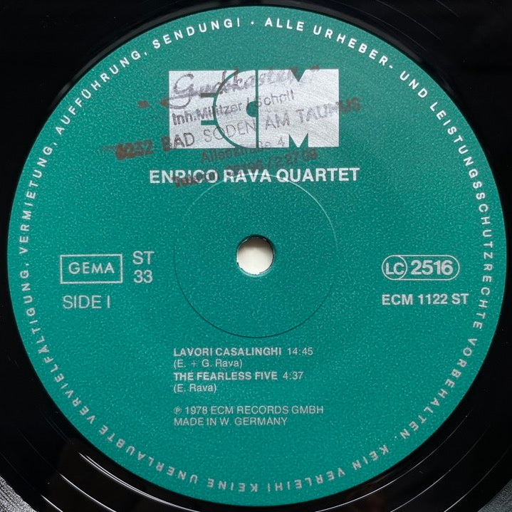 ENRICO RAVA QUARTET - German ECM 1122 Original