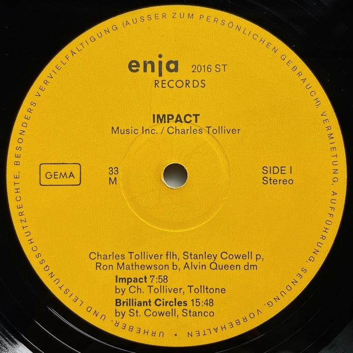 MUSIC INC. CHARLES TOLLIVER, STANLEY COWELL / IMPACT on German Enja Original