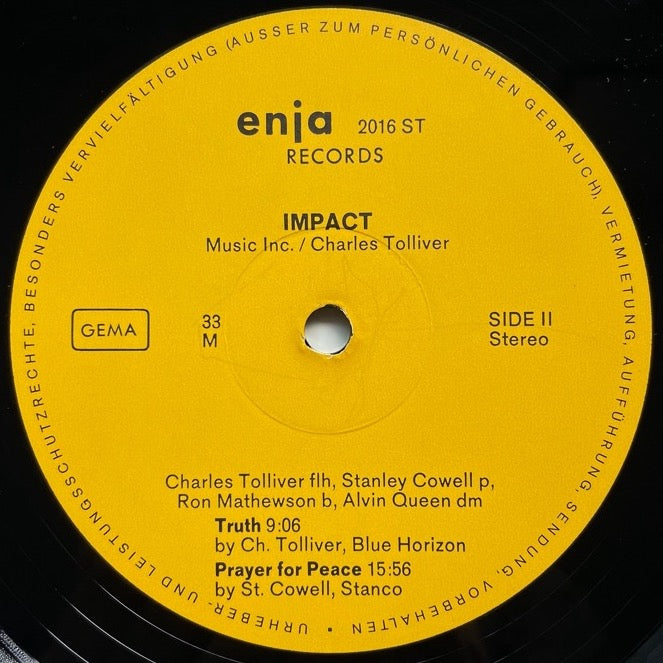 MUSIC INC. CHARLES TOLLIVER, STANLEY COWELL / IMPACT on German Enja Original