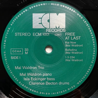 MAL WALDRON TRIO / FREE AT LAST - German ECM single sleeve