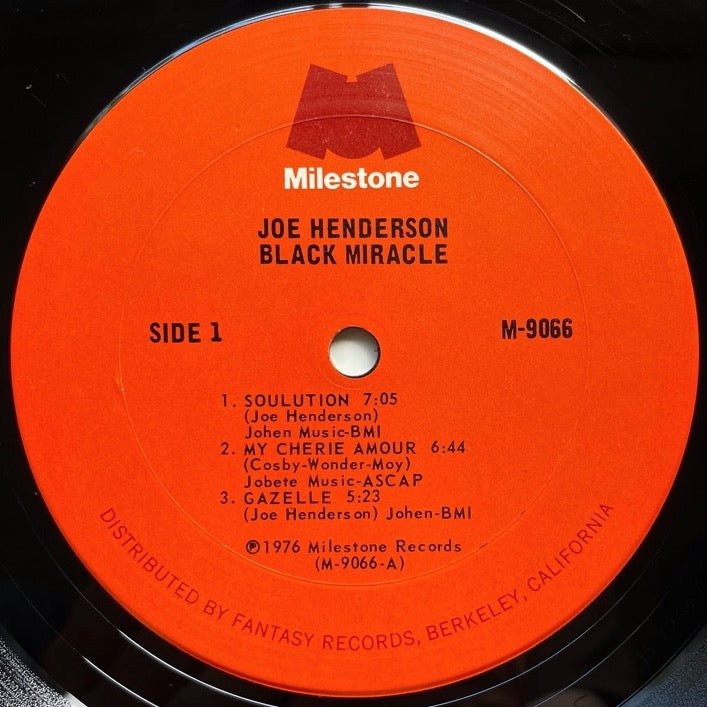 JOE HENDERSON / BLACK MIRACLE - US Milestone original