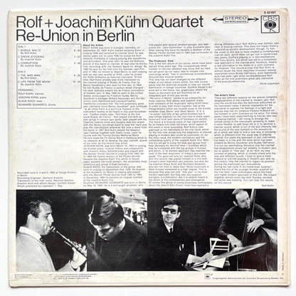 ROLF + JOACHIM KUHN QUARTET / RE-UNION IN BERLIN - German CBS Original