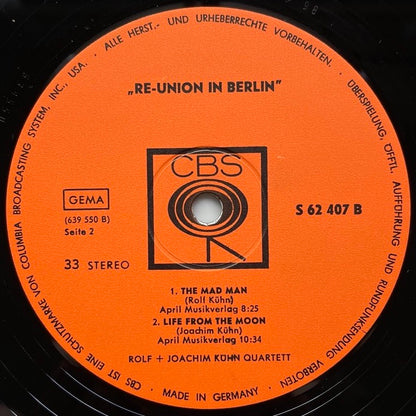 ROLF + JOACHIM KUHN QUARTET / RE-UNION IN BERLIN - German CBS Original