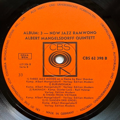 ALBERT MANGELSDORFF QUINTET / NOW JAZZ RAMWONG - German CBS Original