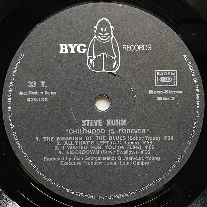 STEVE KUHN TRIO / CHILDHOOD IS FOREVER - French BYG Original