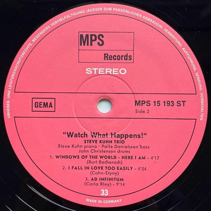 STEVE KUHN TRIO / WATCH WHAT HAPPENS - German MPS Original