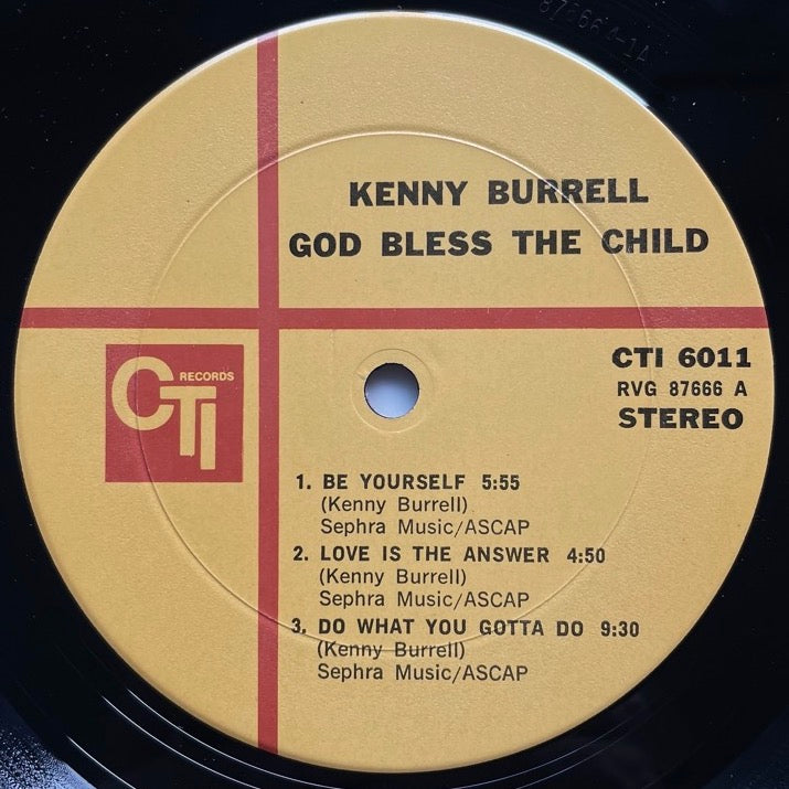 KENNY BURRELL / GOD BLESS THE CHILD - US CTI