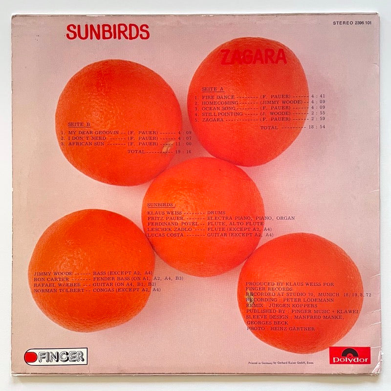 SUNBIRDS / ZAGARA - German Finger Original