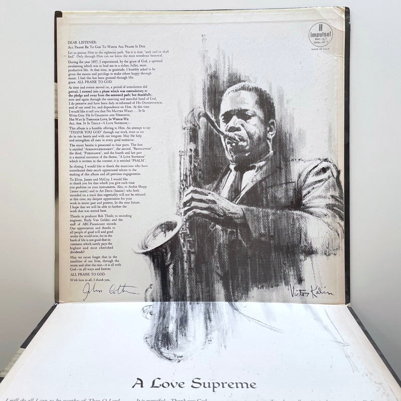 JOHN COLTRANE / A LOVE SUPREME - US Impulse ABC Records – ALORECORD