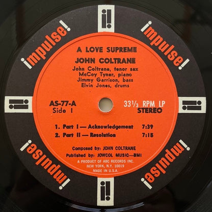 JOHN COLTRANE / A LOVE SUPREME - US Impulse ABC Records