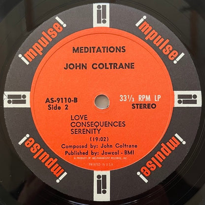 JOHN COLTRANE / MEDITATIONS - US Impulse Original