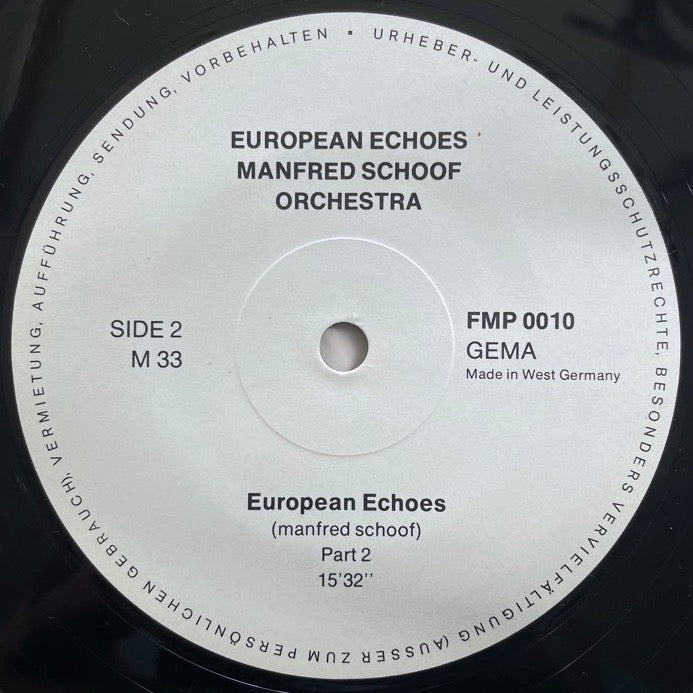 MANFRED SCHOOF / EUROPEAN ECHOES on German FMP